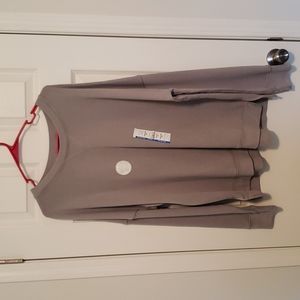Plus Size Long Sleeve Gray Top